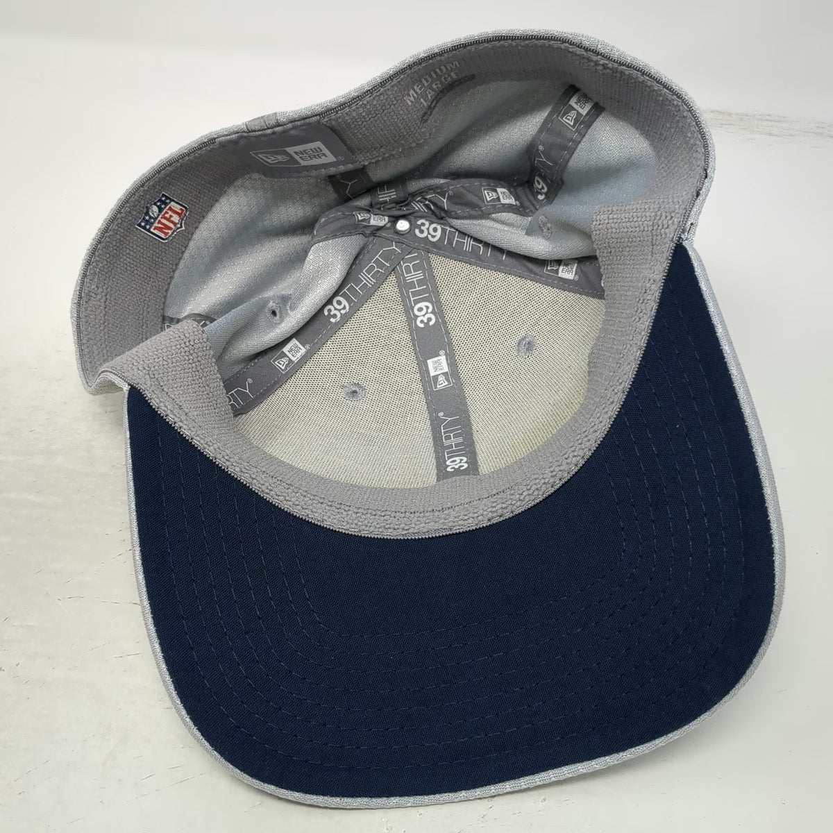 Dallas Cowboys NFL New Era Gray Cap L Stretch Fit 39THIRTY Mesh Shield Star Hat