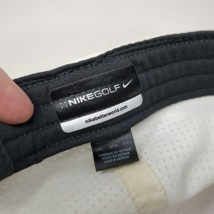 Nike Baseball Cap White XL Fitted Mesh Back Swoosh Logo Golf Athletic Sport Hat