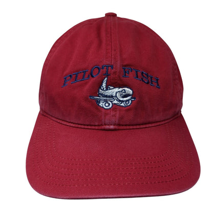 Pilot Fish Alaska Airline Slideback Hat Red OS Adjustable Embroidered Richardson