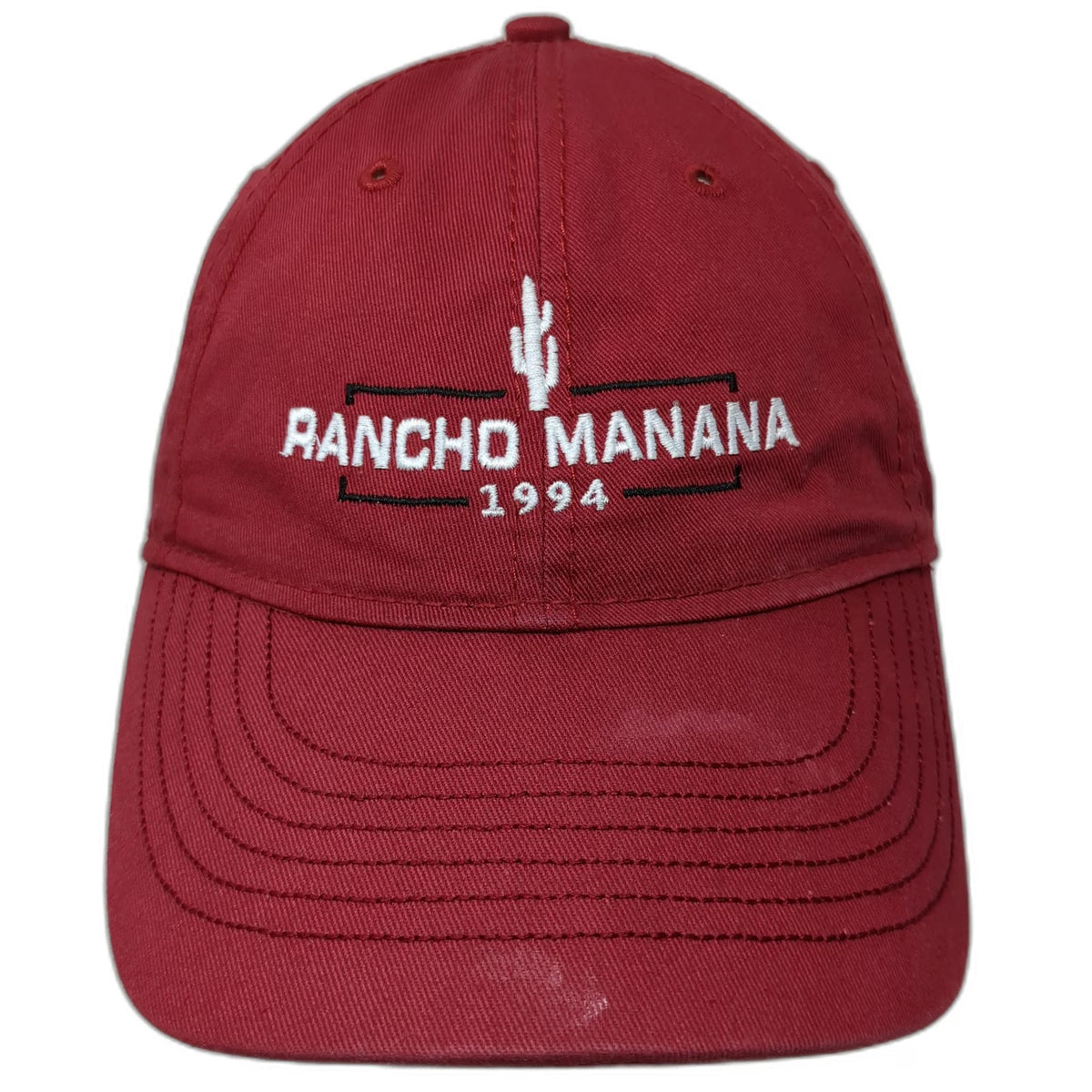 Ouray Baseball Cap Red One Size Strapback Rancho Manana Cactus Cave Creek AZ Hat