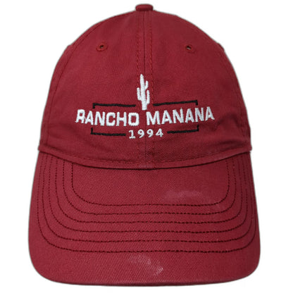 Ouray Baseball Cap Red One Size Strapback Rancho Manana Cactus Cave Creek AZ Hat