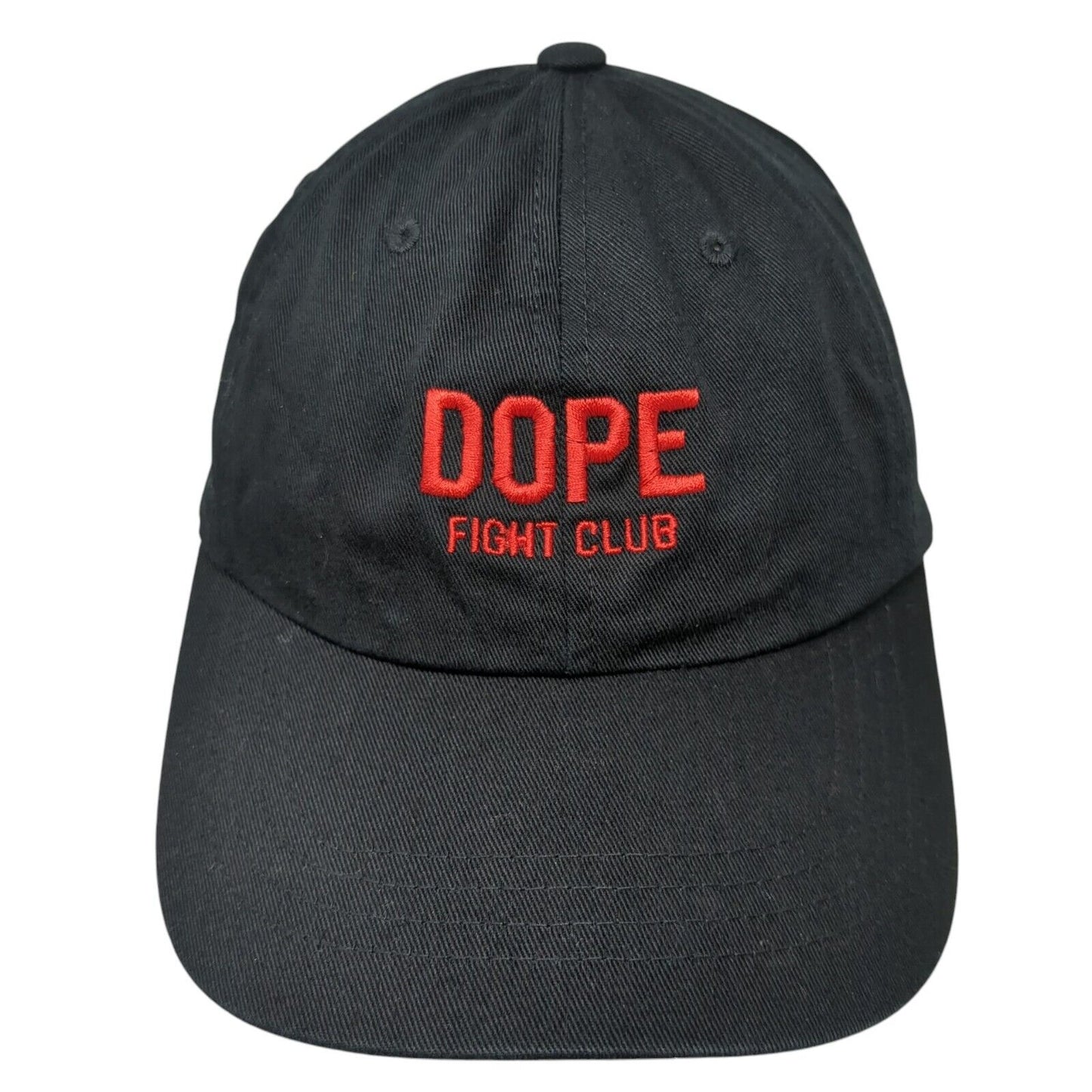 Dope Fight Club Slideback Hat Black One Size Solid Embroidered Yupoong