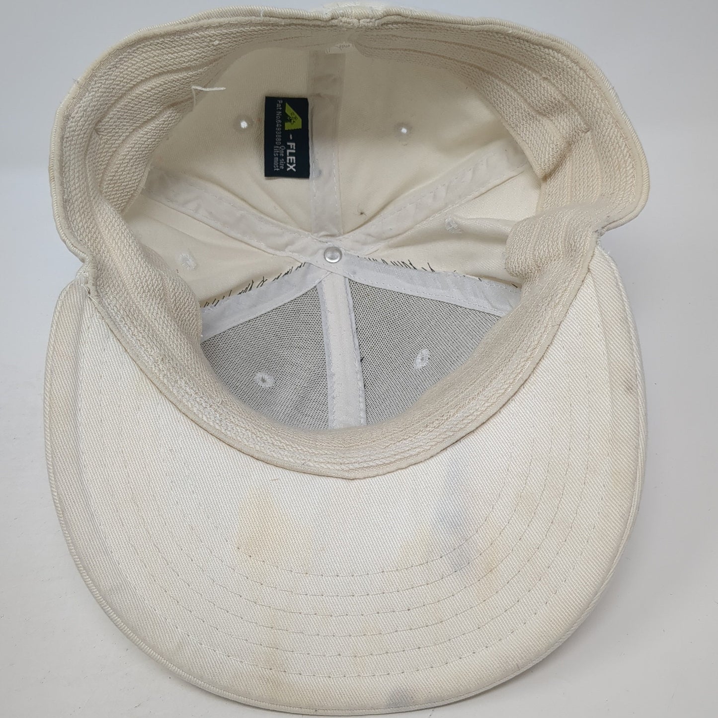 Brooklyn Fitted Baseball Cap Beige One Size Embroidered 6 Panel A-Flex