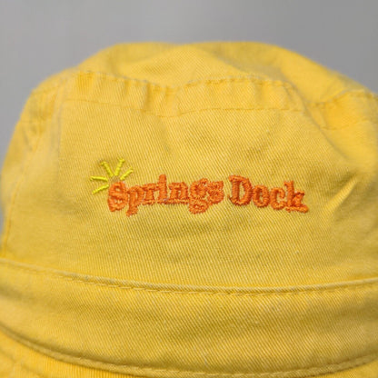 Fahrenheit Boy's Wide Brim Bucket Hat Yellow Size S/M 54CM Embroidered Logo