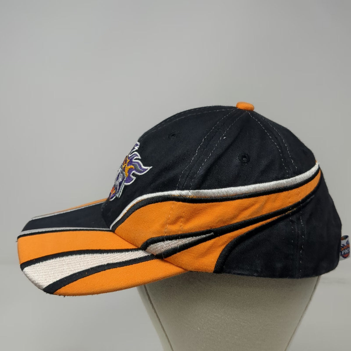 Phoenix Suns NBA Cap Black Orange White One Size Strapback Embroidered PHX Logo