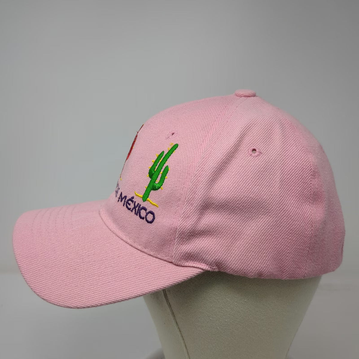 Cabo San Lucas Mexico Cactus Embroidery Pink One Size Baseball Cap Hat Strap
