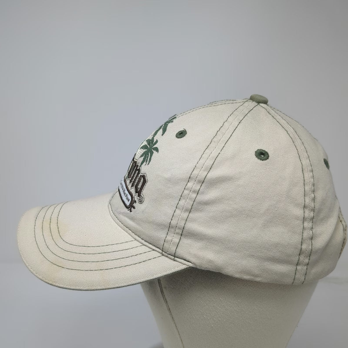 H3 Sportgear Corona Beer Palm Trees Beige Baseball Cap One Size Strapback Hat
