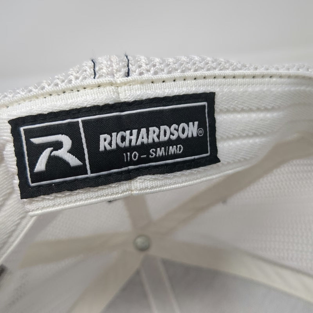 Richardson Baseball Cap Blue M Fire Rescue Mesh Fitted Hat Embroidered Flexfit
