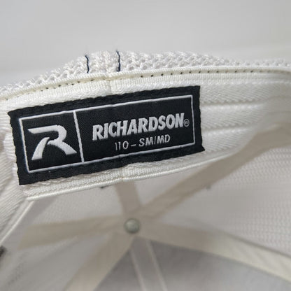 Richardson Baseball Cap Blue M Fire Rescue Mesh Fitted Hat Embroidered Flexfit