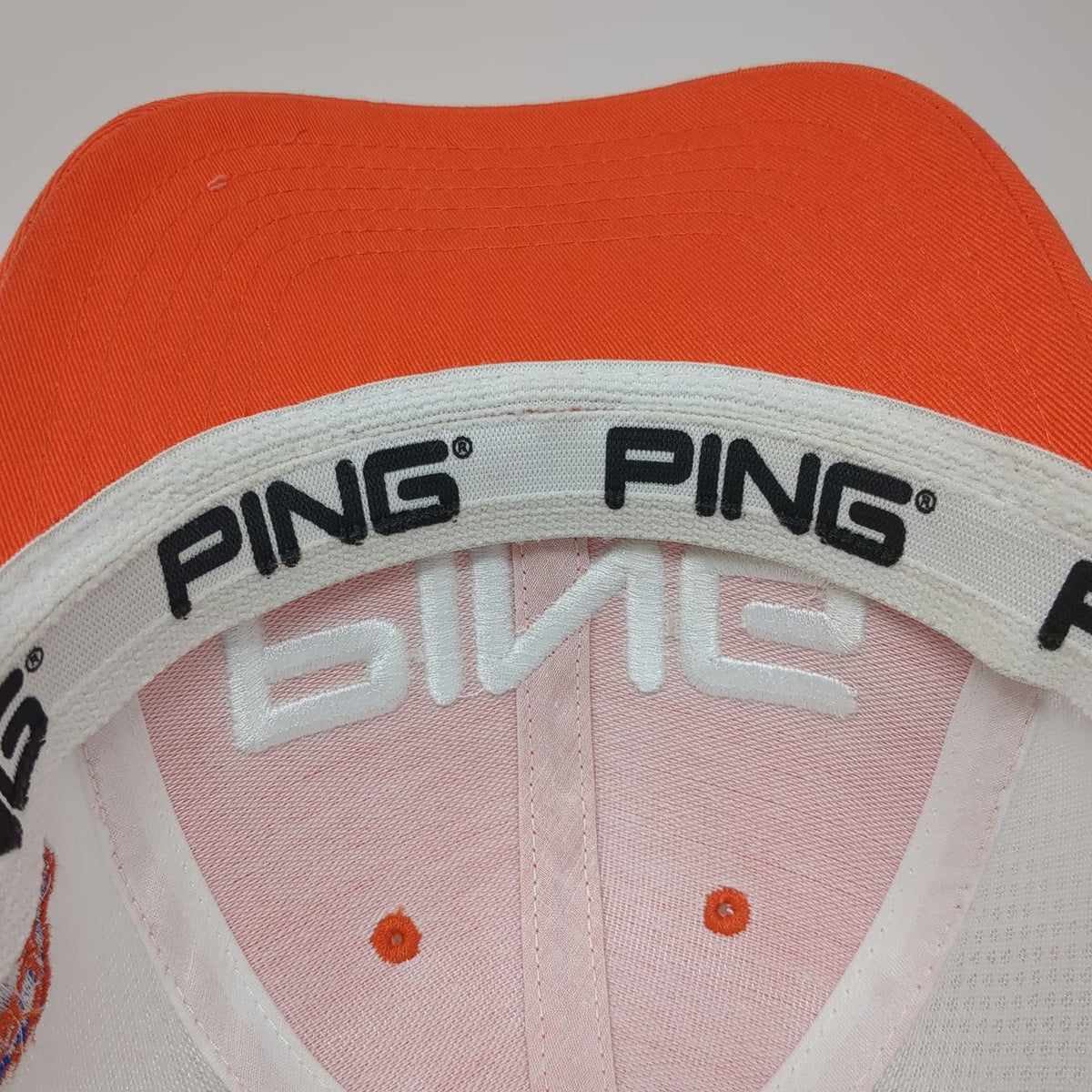 PING Baseball Cap Orange One Size Mesh Boise State Broncos Golf Hat Stretch Fit
