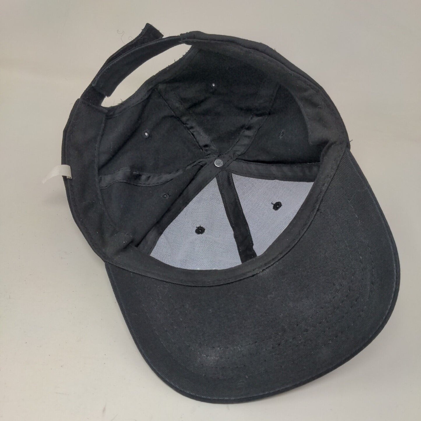Centerplate Strapback Hat Black One Size Adjustable Embroidered 6 Panel