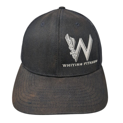 Whiting Fitness Snapback Trucker Hat Black One Size Mesh Back 6 Panel