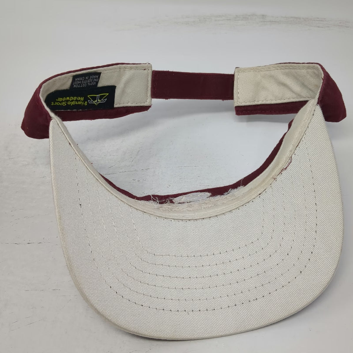 Triangle Sport Headwear Visor Red One Size Red Mountain Resort Spa Slogan Hat