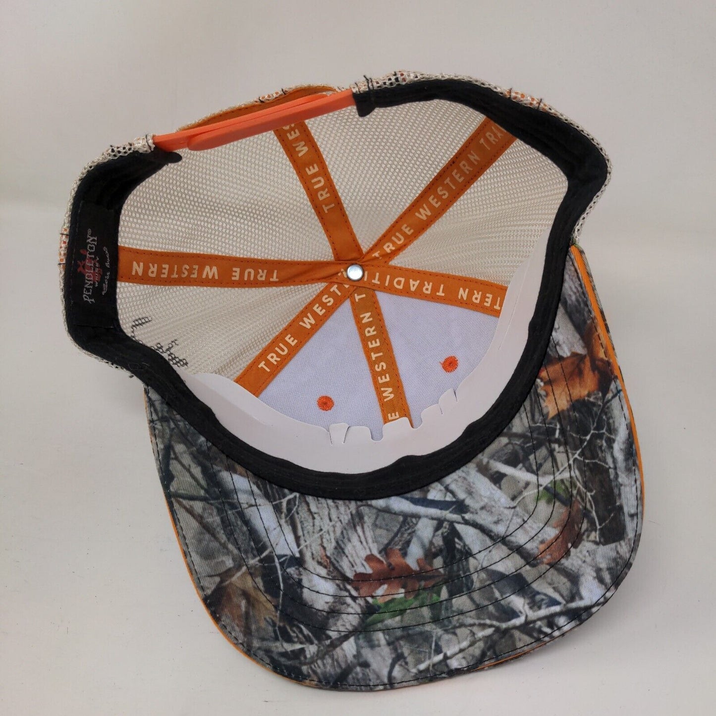Pendleton Whisky Snapback Trucker Hat Camouflage One Size Mesh Back True Western