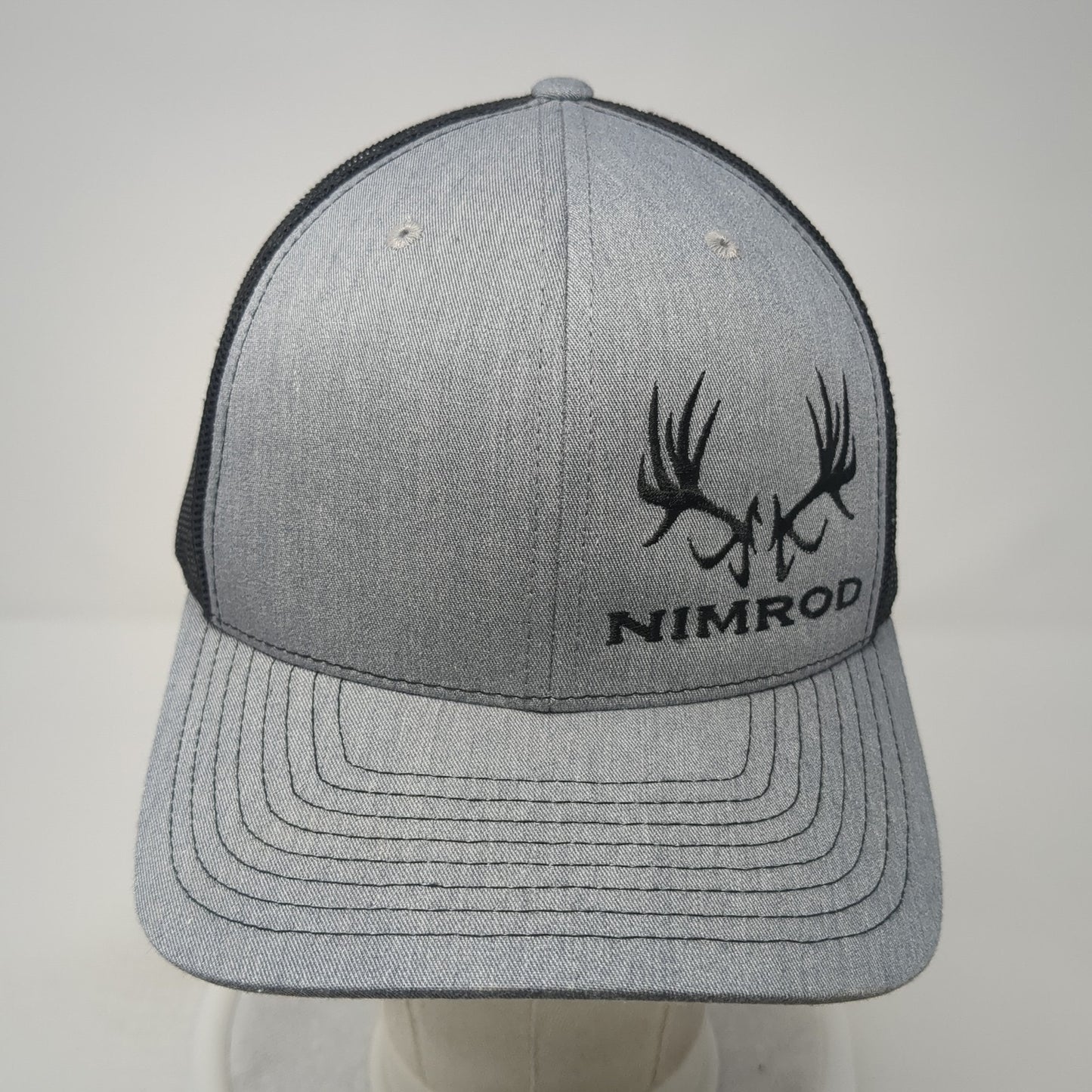 Nimrod Snapback Trucker Hat Gray One Size Adjustable Mesh Back Richardson