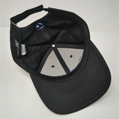 TaylorMade Strapback Golf Hat Black OS Adjustable Embroidered 6 Panel Polyester