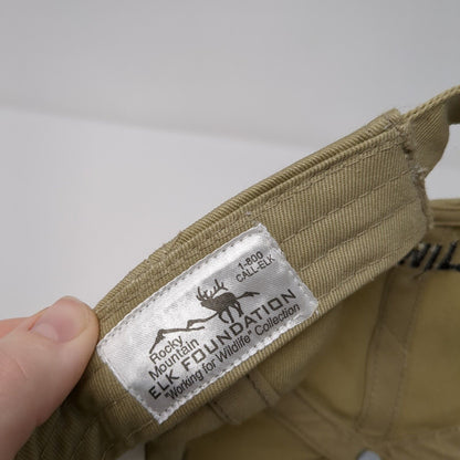 Rocky Mountain Elk Foundation Committee Slideback Hat Tan OS Adjustable Cotton
