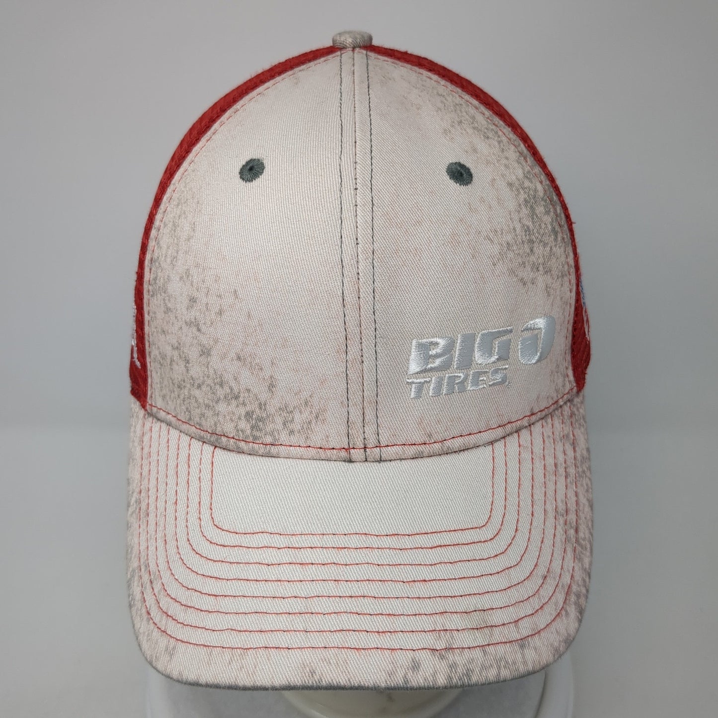 Big O Tires Snapback Trucker Hat Red One Size Mesh Back MFA Oil USA Flag