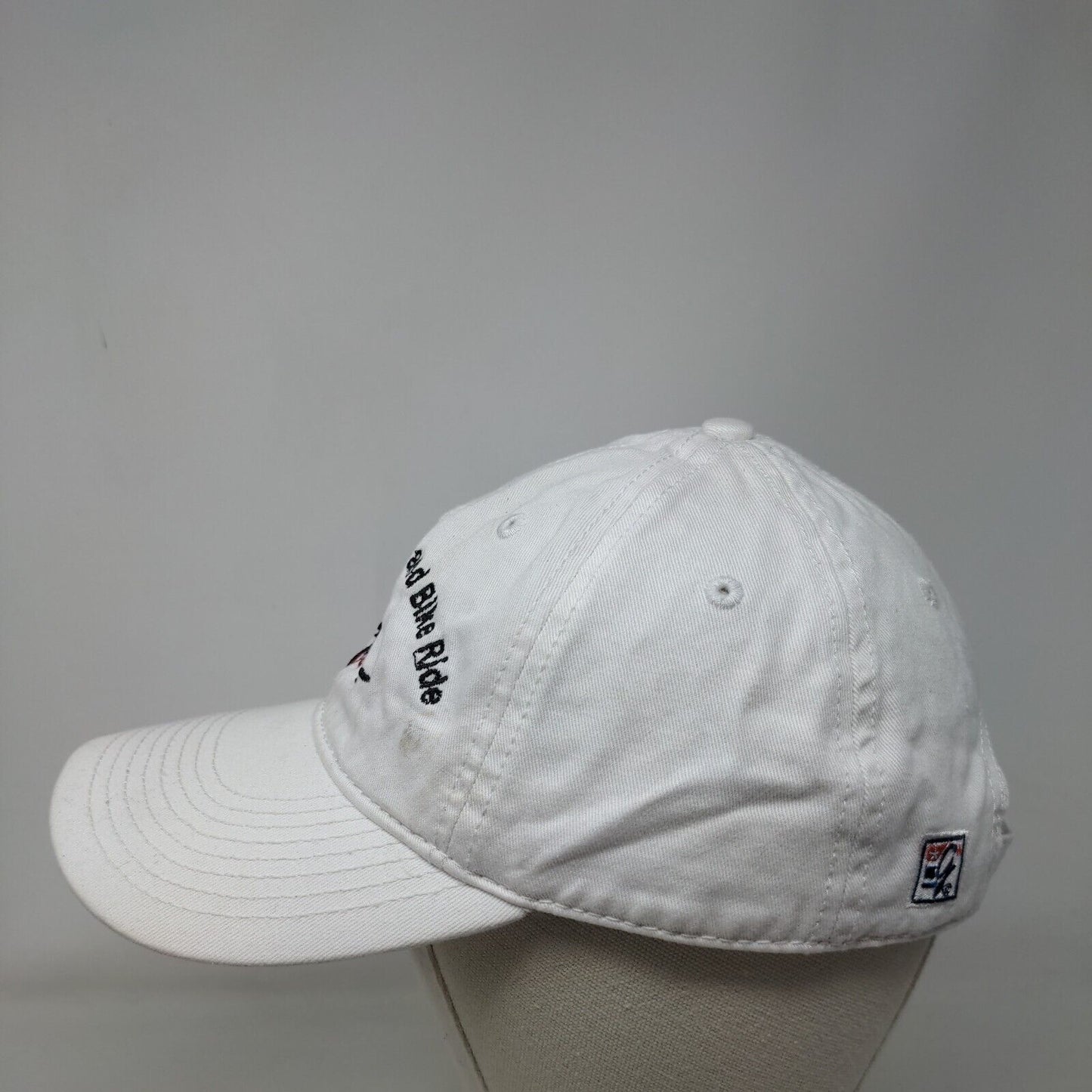 Shannon's Fish Fry and Bike Ride Strapback Hat White OS Embroidered The Game