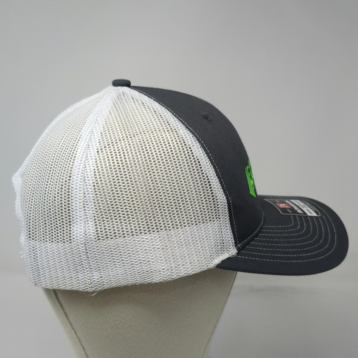 Richardson Trucker Hat Gray One Size 112 E.C.B Abbert Inc Logo Snapback Mesh