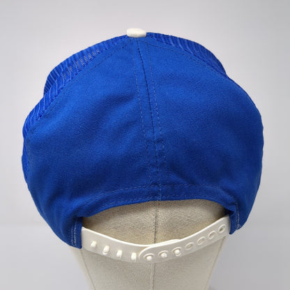 Union Pacific System Snapback Trucker Hat Blue One Size Adjustable Mesh Back