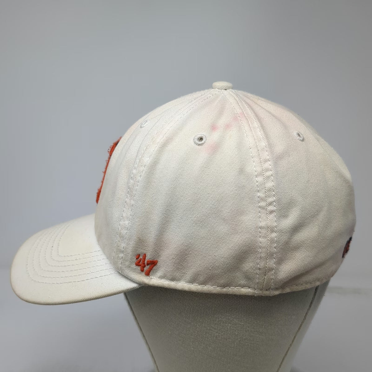 '47 Illinois Fighting Illini NCAA Beige Baseball Cap M Green Underbrim Fitted