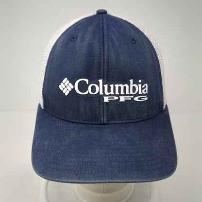Columbia PFG Snapback Trucker Hat Blue One Size Adjustable Mesh Back 6 Panel