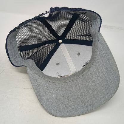 Richardson Trucker Hat Gray Blue One Size INTL FCStone Mesh Back Snapback