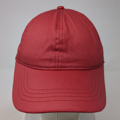 Unbranded Strapback Baseball Cap Red One Size Adjustable Vented Holes Blank