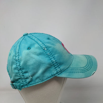 Life Is Good Flip Flops Slideback Hat Greenish-Blue One Size Embroidered