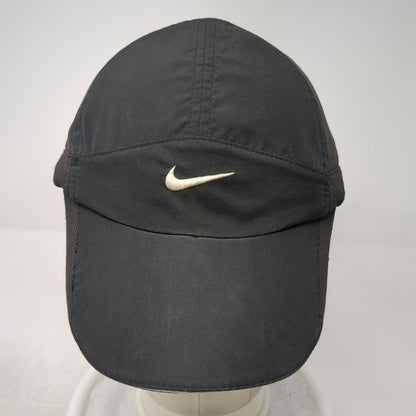 Nike Baseball Cap Black One Size Dri-FIT Mesh Strapback Reflective Running Hat