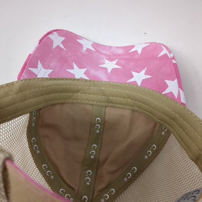 American Flag Strapback Trucker Hat Multi Kids Mesh Back Ponytail