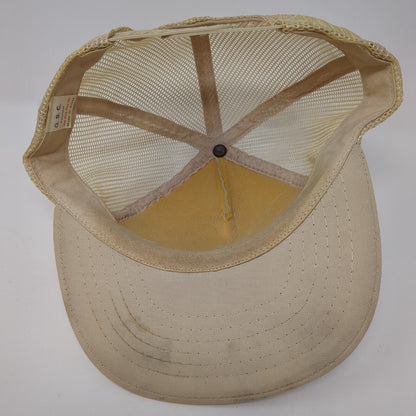 I'm A Love Man Strapback Trucker Hat Tan OS Adjustable Embroidered Mesh Back