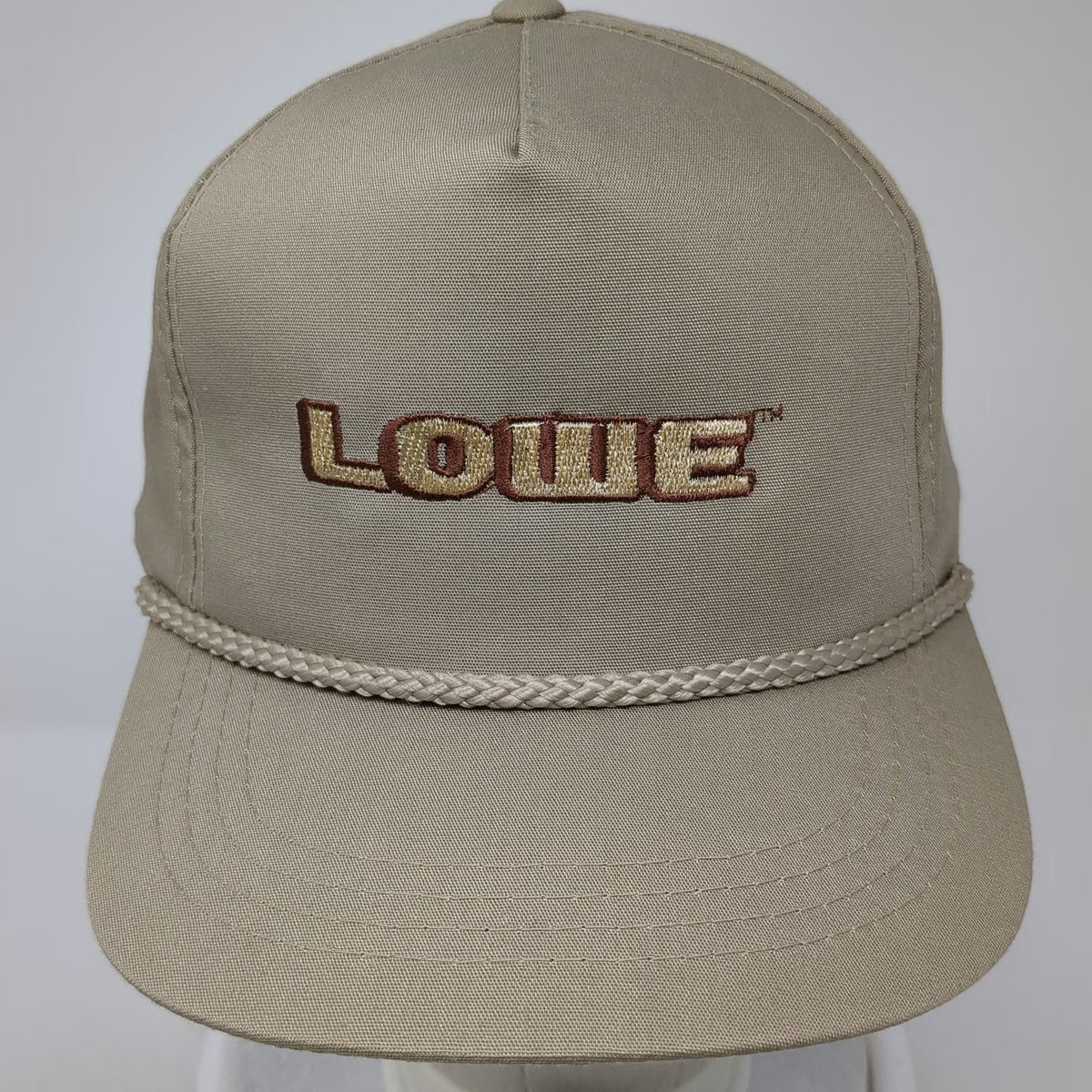 Yupoong Trucker Brown One Size Rope Snapback Embroidered Lowe Boats Fishing Hat