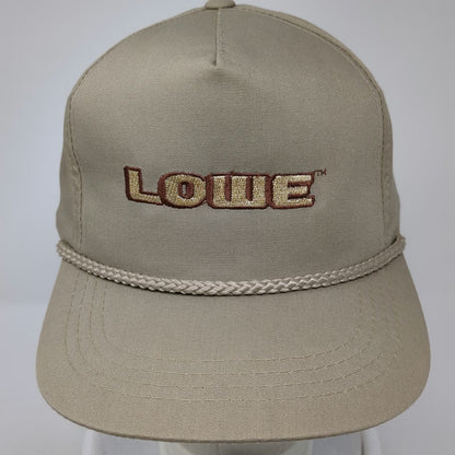 Yupoong Trucker Brown One Size Rope Snapback Embroidered Lowe Boats Fishing Hat