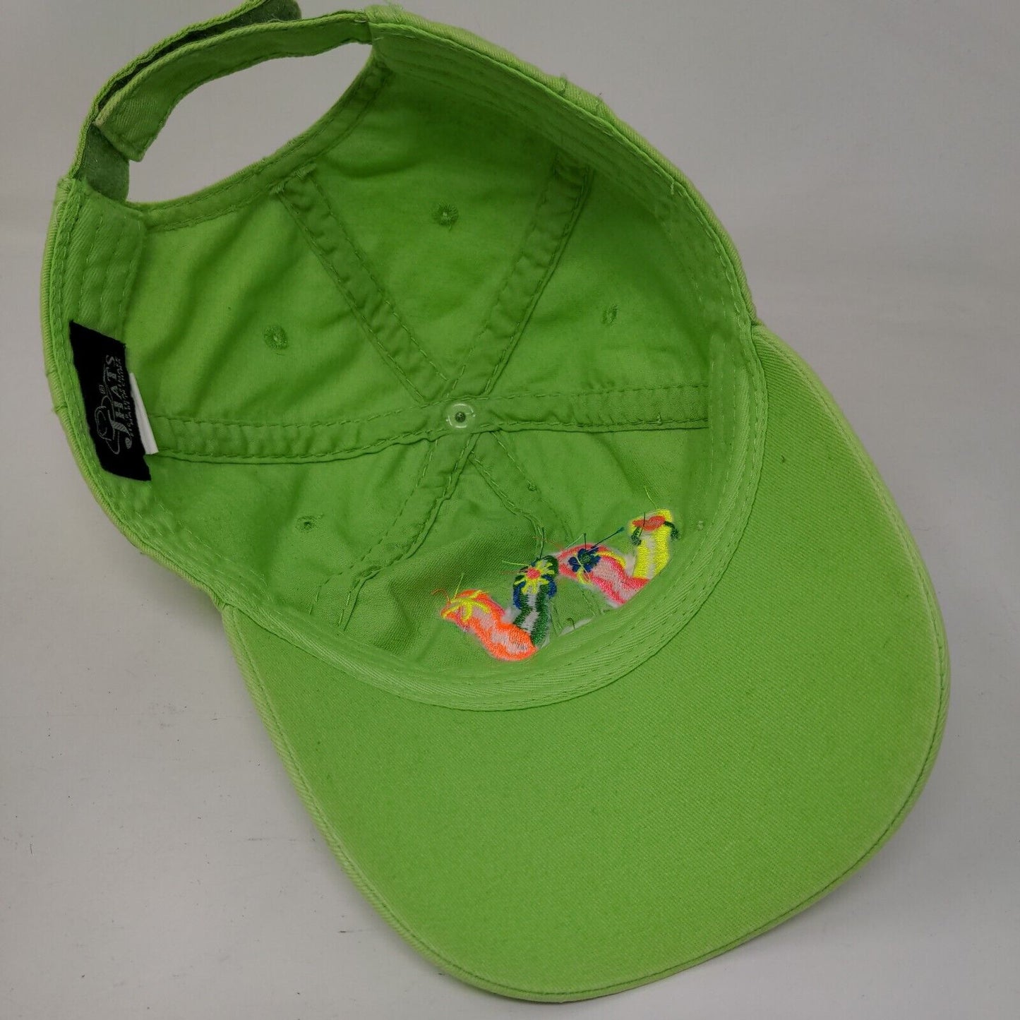 Bermuda Strapback Hat Green One Size Adjustable Embroidered 6 Panel JHats