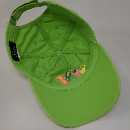 Bermuda Strapback Hat Green One Size Adjustable Embroidered 6 Panel JHats