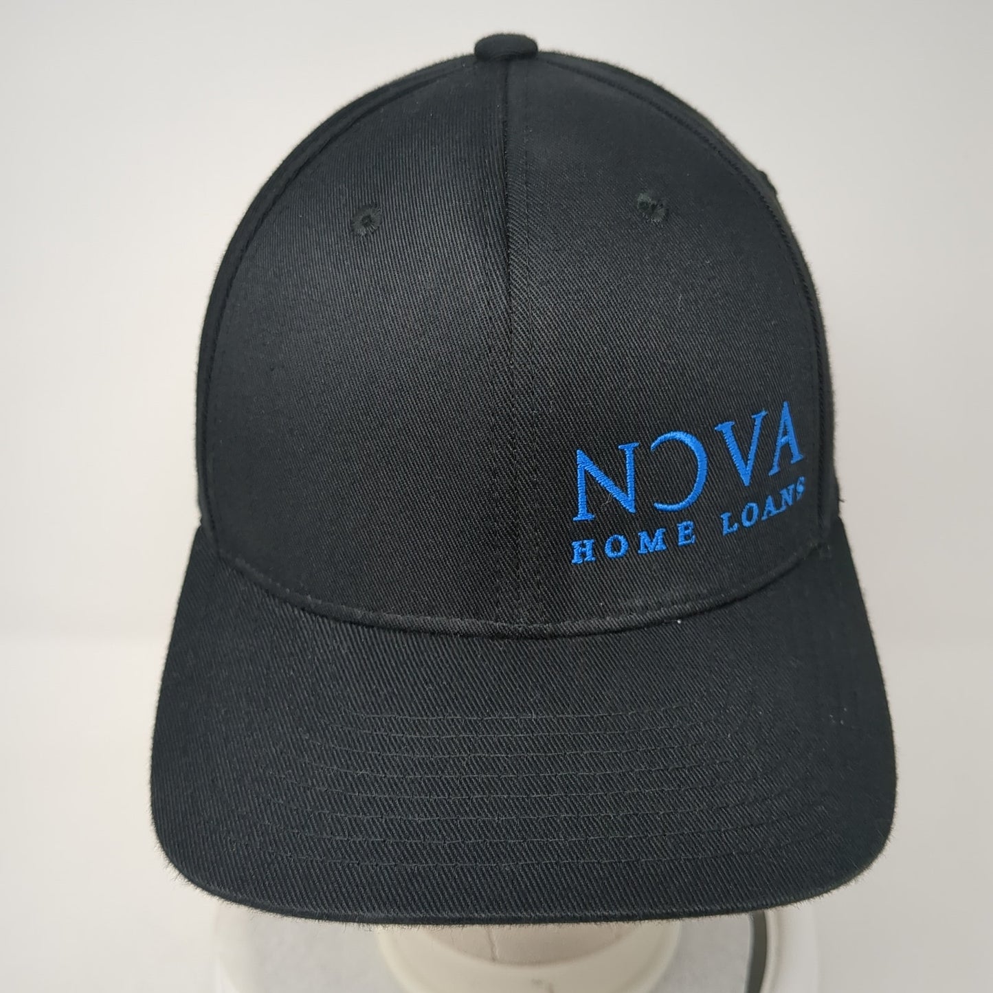 Nova Home Loans 16 Fitted Hat Black Medium Embroidered Flexfit Yupoong