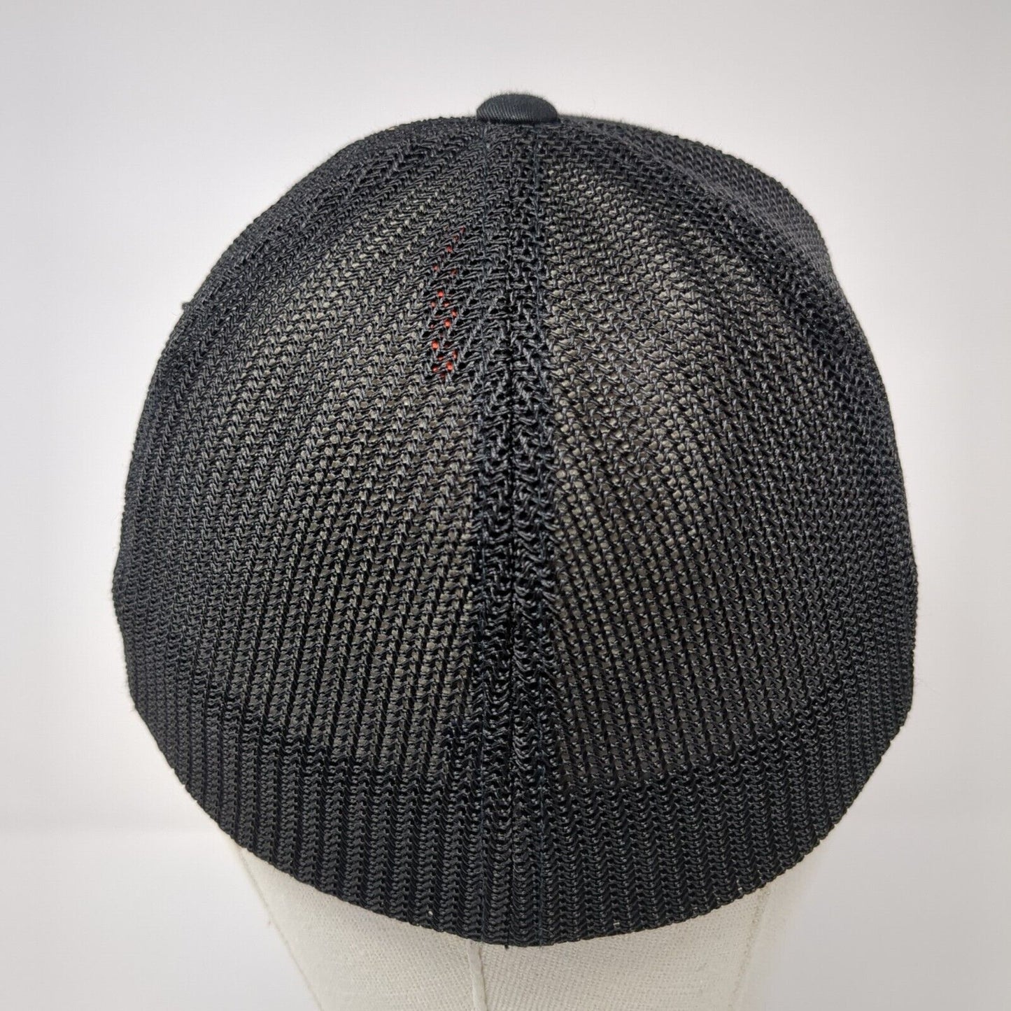 208 Fitted Trucker Hat Black S/M Flexfit Mesh Back Embroidered Port Authority