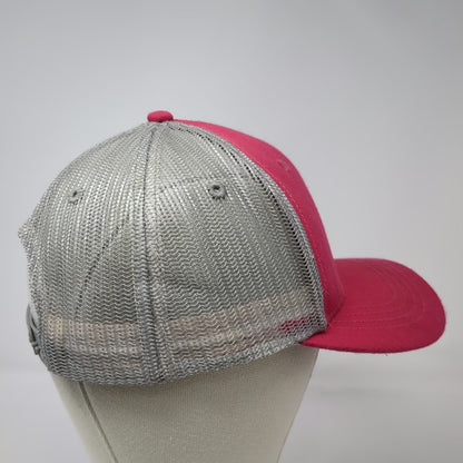 Cat Trucker Hat Pink One Size Mesh Snapback Gray White Logo Caterpillar Work