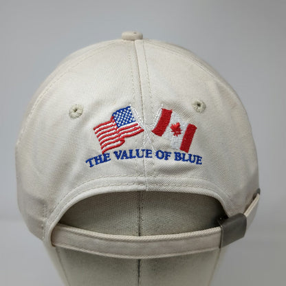 K-Products New Holland Baseball Cap Beige One Size USA Canada Flags Farming Hat
