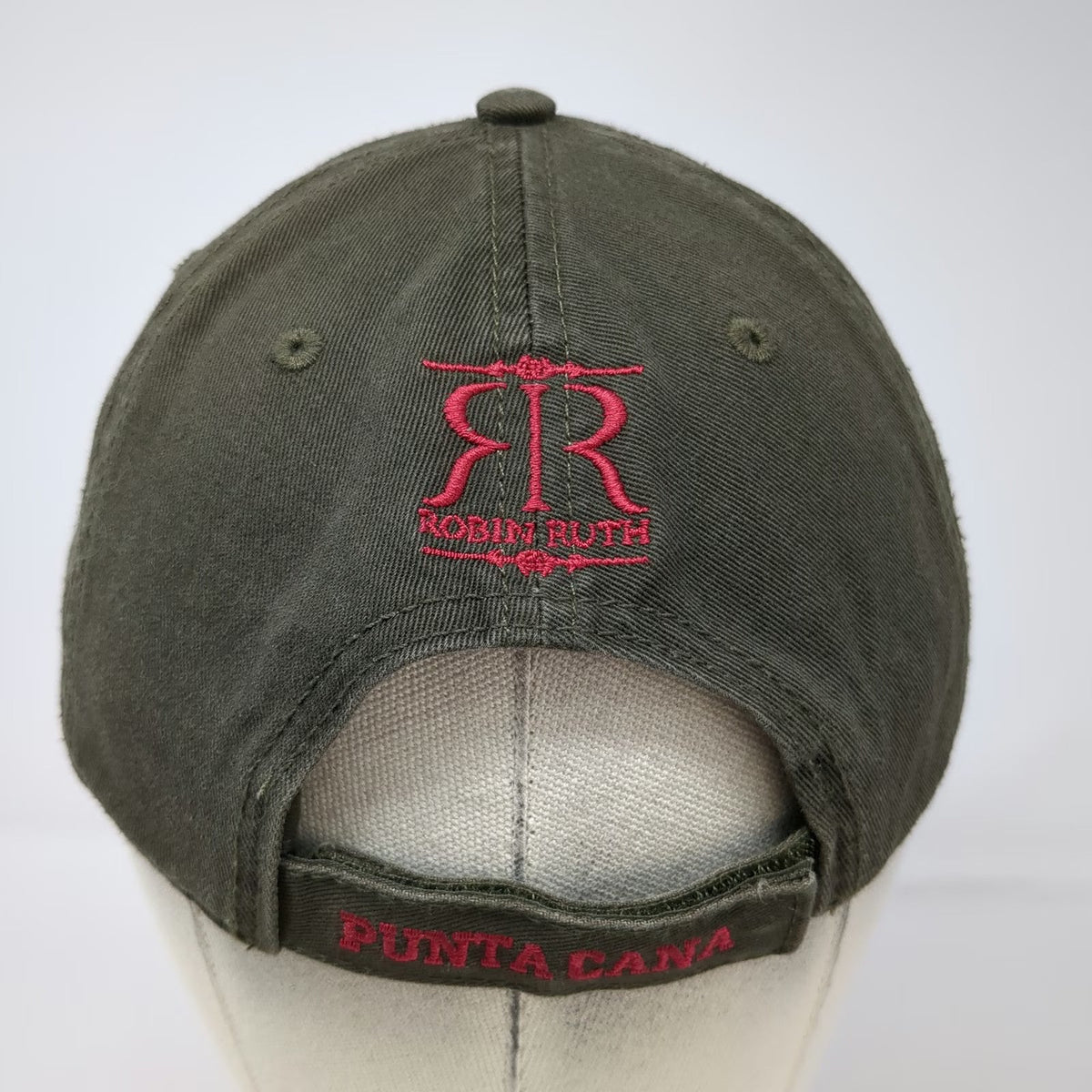 Robin Ruth Punta Cana Hat Baseball Cap Green One Size Strapback Distressed Logo