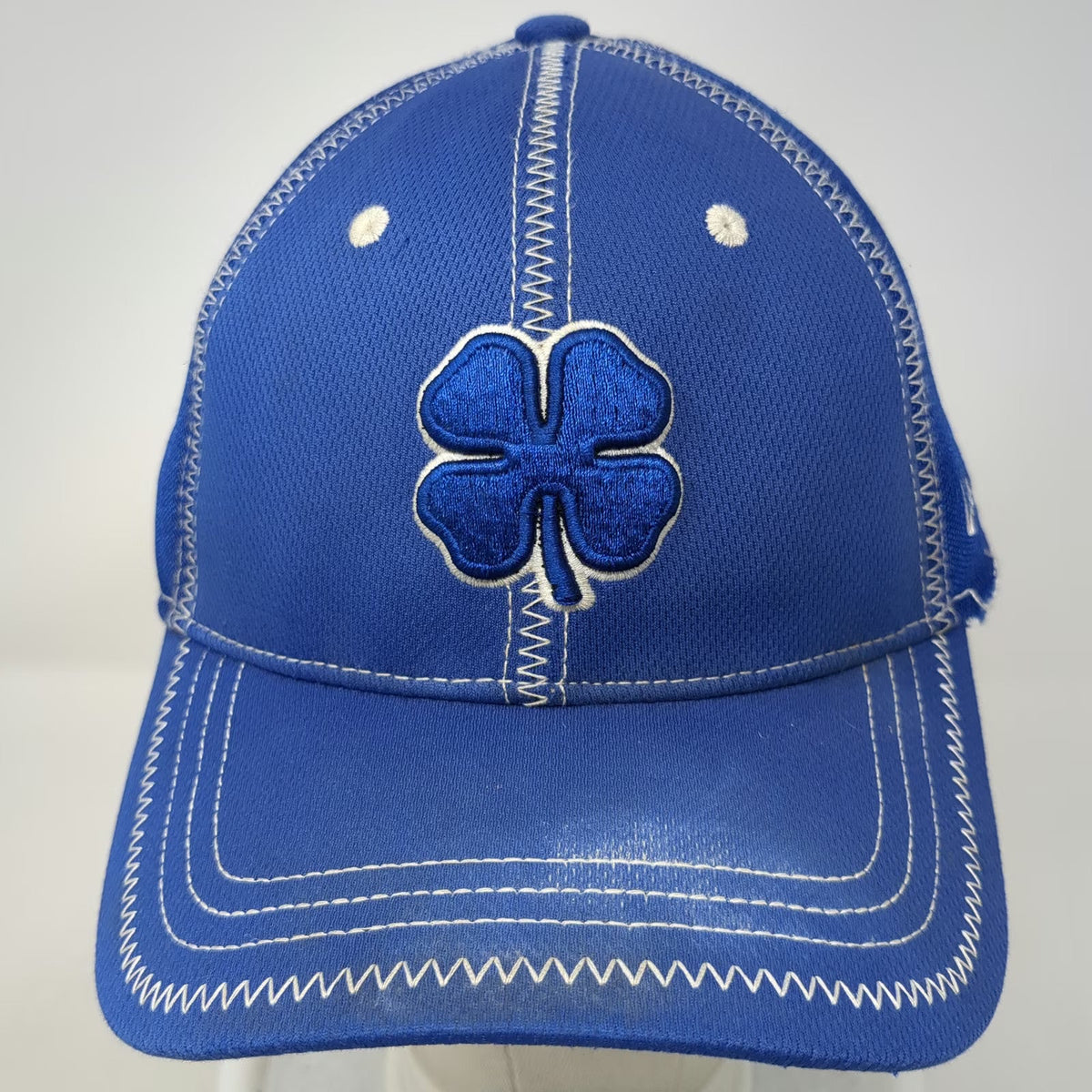 Black Clover Baseball Cap Blue M Stretch Fit Logo Live Lucky Performance Hat