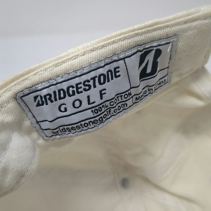 Bridgestone Baseball Cap Beige One Size Cotton Slideback Embroidered Logo Hat