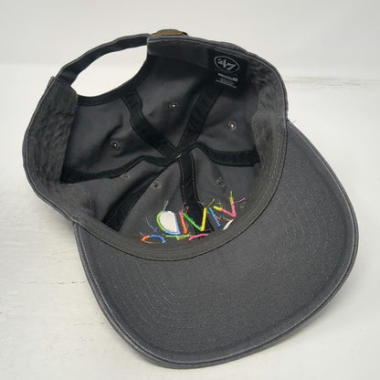 '47 Baseball Cap Gray One Size Vivid Roots Cotton Slideback Adjustable Logo Hat