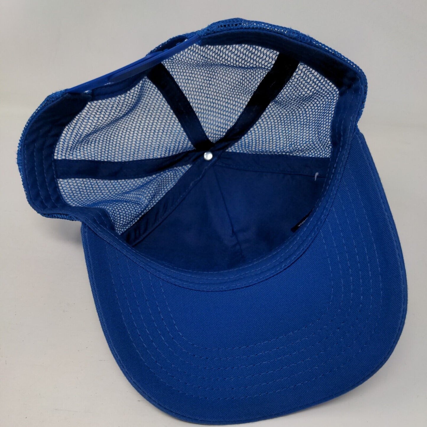 Soli Snapback Mesh Back Trucker Hat Blue One Size Solid Adjustable