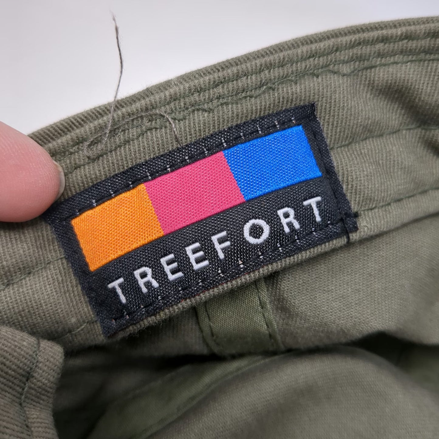 Treefort 5 Panel Green Yellow One Size Rope TMF Logo Embroidered Slideback Hat