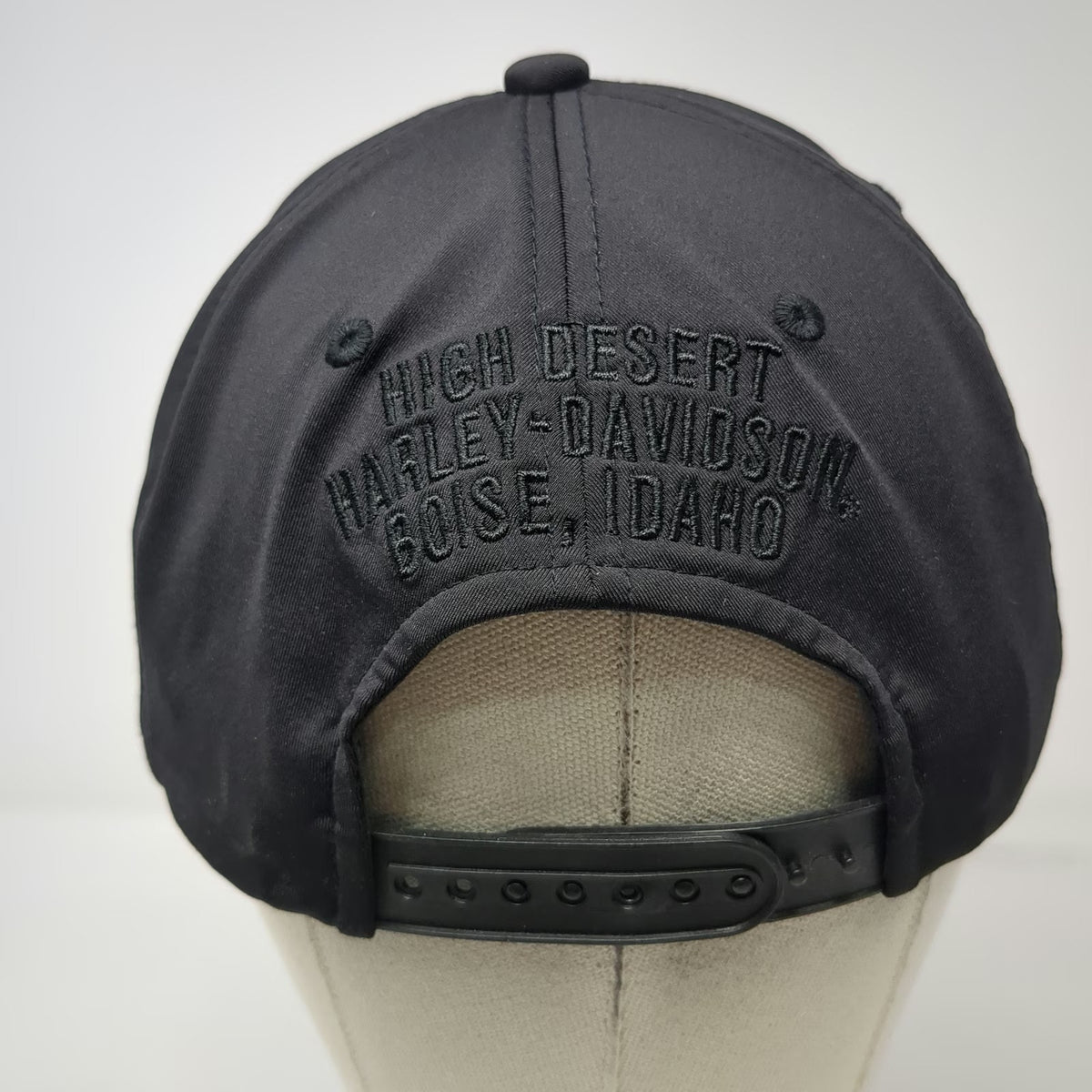 Harley-Davidson 5 Panel Black One Size Willie G Skull Boise Idaho Snapback Hat