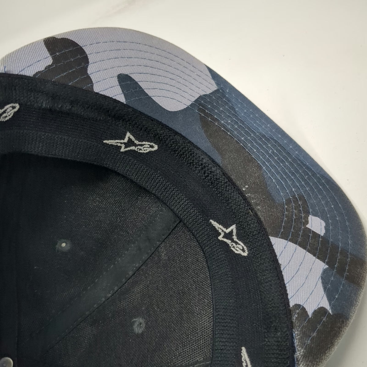 Alpinestars Baseball Cap Gray M Camo Under Brim Stretch Fit Embroidered Logo hat