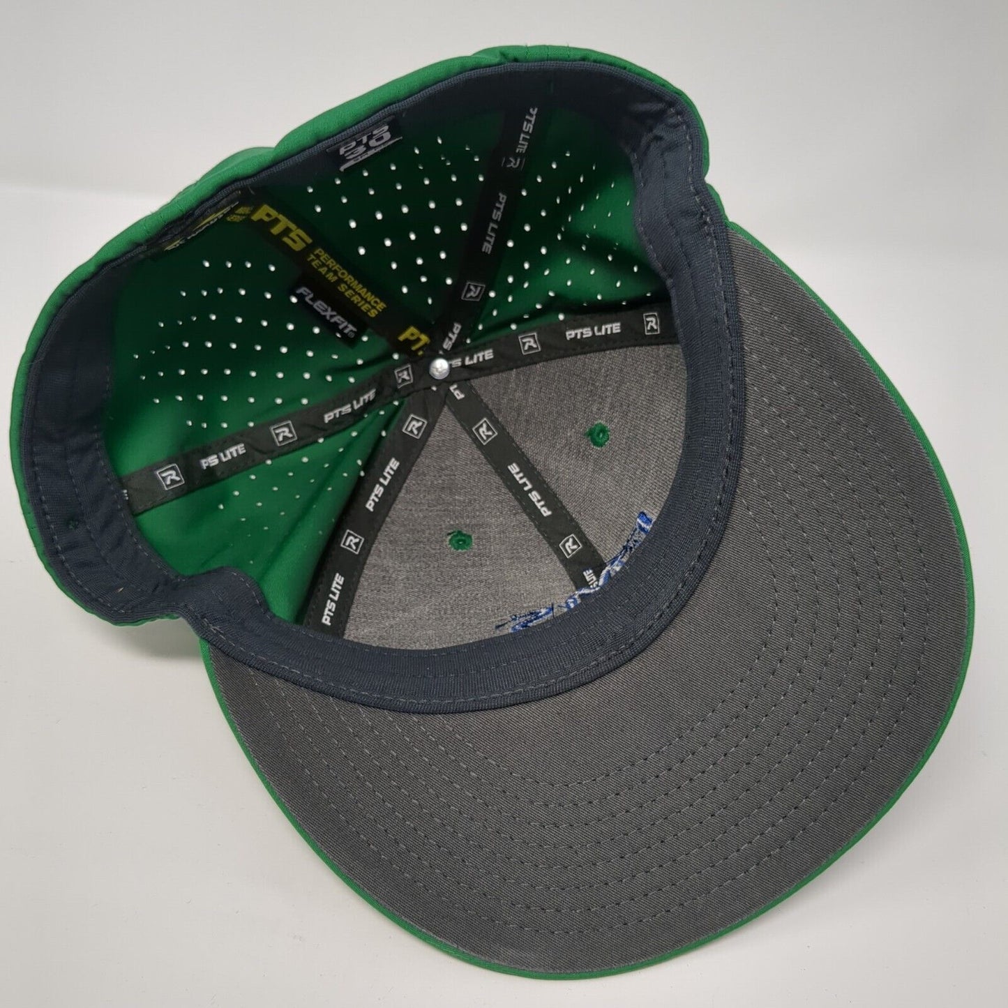 FMS Hawks Fitted Hat Green S-M Solid Embroidered Perforated Richardson